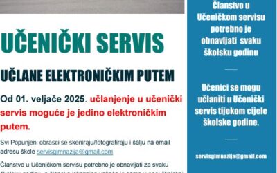 Učlanjivanje u učenički servis elektroničkim putem