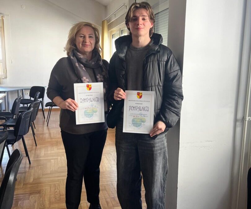 Osvojeno 2. mjesto na županijskom natjecanju iz engleskog jezika